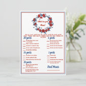 Invitation Baby shower floral pavot 2x Jeux (Debout devant)