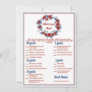 Invitation Baby shower floral pavot 2x Jeux