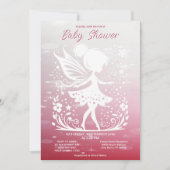 Invitation Baby shower Floral Petite Fée (Devant)