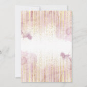 Invitation Baby shower Floral Pink Gold Parties scintillant (Dos)