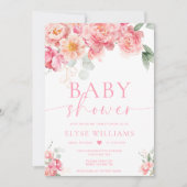 Invitation Baby shower Floral Piper Peony (Devant)