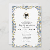 Invitation Baby shower floral régence (Devant)