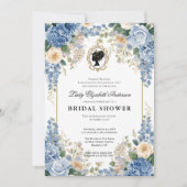 Invitation Baby shower floral régence (Devant)