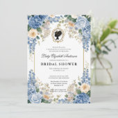 Invitation Baby shower floral régence (Debout devant)