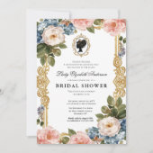 Invitation Baby shower floral régence (Devant)