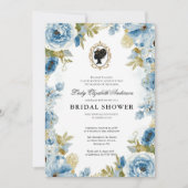 Invitation Baby shower floral régence (Devant)