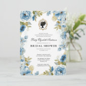 Invitation Baby shower floral régence (Debout devant)