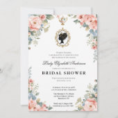 Invitation Baby shower floral régence (Devant)