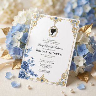 Invitation Baby shower floral régence