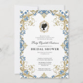 Invitation Baby shower floral régence (Devant)