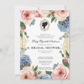 Invitation Baby shower floral régence (Devant)