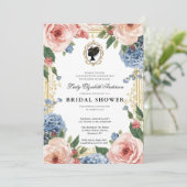 Invitation Baby shower floral régence (Debout devant)