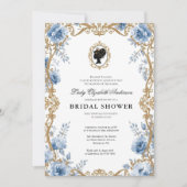 Invitation Baby shower floral régence (Devant)