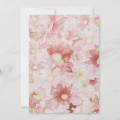 Invitation Baby shower floral rose à bulle d'air chaud (Dos)