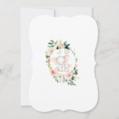 Invitation Baby shower floral rose d'éléphant de charme (Dos)