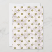 Invitation Baby shower Floral rose marbre blanc or Brunch (Dos)