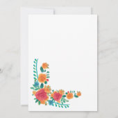 Invitation Baby shower Floral rose orange mexicain Fiesta (Dos)