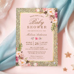 Invitation Baby shower floral rose pâle<br><div class="desc">Créez votre invitation parfaite avec ce modèle pré-conçu, vous pouvez facilement la personnaliser pour être le vôtre. Pour plus de personnalisation, cliquez sur le lien "customiser plus loin" et utilisez notre outil de conception facile à utiliser pour modifier ce modèle. Si vous préférez les papiers plus épais / Finition mat,...</div>