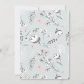 Invitation Baby shower floral rustique II (Dos)