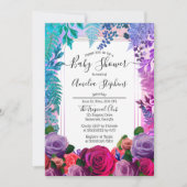 Invitation Baby shower floral sauvage de Boho Tropical (Devant)
