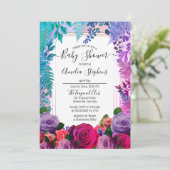 Invitation Baby shower floral sauvage de Boho Tropical (Debout devant)