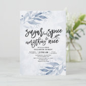 Invitation Baby shower Floral Sucre & Épices & Tout Nice (Debout devant)