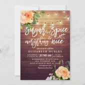 Invitation Baby shower Floral Sucre & Épices & Tout Nice (Devant)