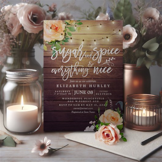 Invitation Baby shower Floral Sucre & Épices & Tout Nice