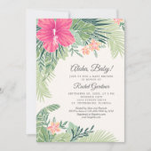 Invitation Baby shower Floral Tropical (Devant)