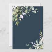 Invitation Baby shower Floral verdoyant (Dos)