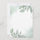 Invitation Baby shower Floral Vert Sage Affiche de bienvenue  (Dos)
