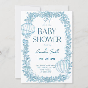 Invitation Baby shower Floral vintage