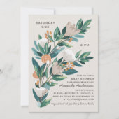 Invitation Baby shower florale botanique verdure bloom modern (Devant)
