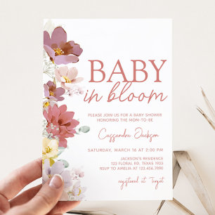 Invitation Baby shower Florals Baby Bloom