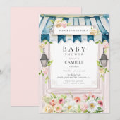 Invitation Baby shower Flower Garden (Devant / Derrière)