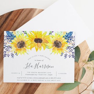 Invitation Baby shower Flowerfields