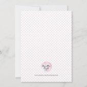 Invitation baby shower | flûtes d'aquarelle rose (Dos)