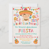 Invitation Baby shower Folk Art Mexicain Fiesta (Devant)