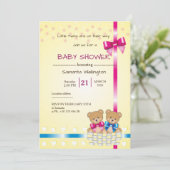 Invitation baby shower for TWINS (Debout devant)