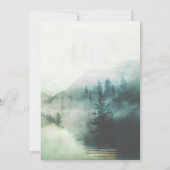 Invitation Baby shower Forest Mist Adventure Mountains (Dos)