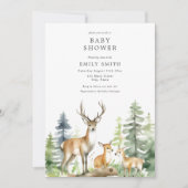 Invitation Baby shower forestier (Devant)