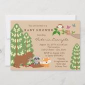 Invitation Baby shower forestier (Devant)