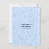 Invitation Baby shower forestier Blue Floral Fox (Dos)