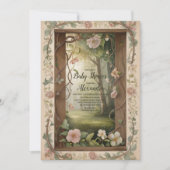Invitation Baby shower forestier Boho Woodland (Devant)