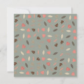 Invitation Baby shower forestier Boho Woodland Animaux (Dos)