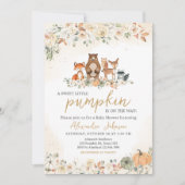 Invitation Baby shower forestier d'automne (Devant)