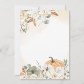 Invitation Baby shower forestier d'automne (Dos)