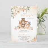 Invitation Baby shower forestier d'automne (Debout devant)