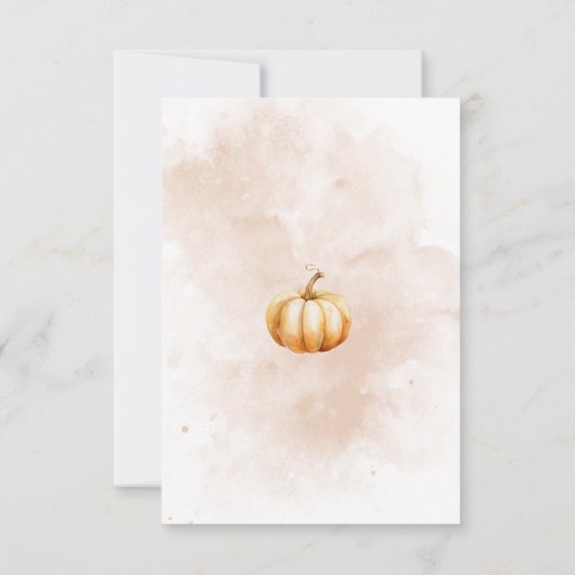 Invitation Baby shower forestier d'automne (Dos)