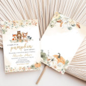 Invitation Baby shower forestier d'automne